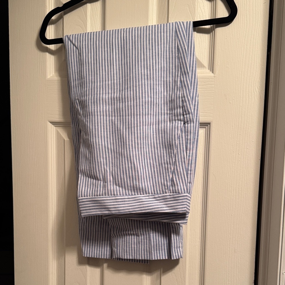 Talbots Blue Striped Ankle Pants